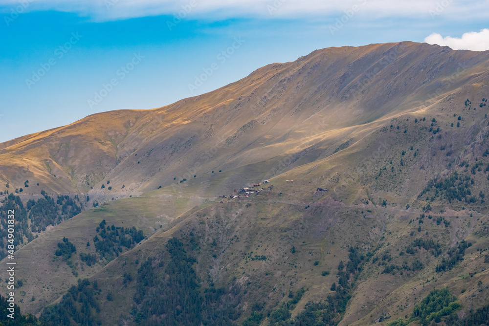 Beautiful landscape of the mountainous region of Georgia, Tusheti