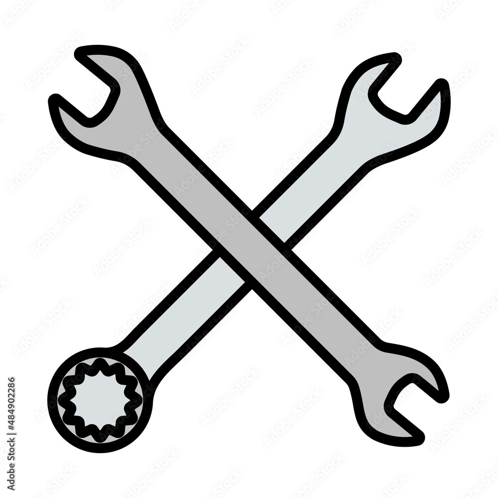 Icon Of Crossed Wrench Icon Of Crossed Wrench