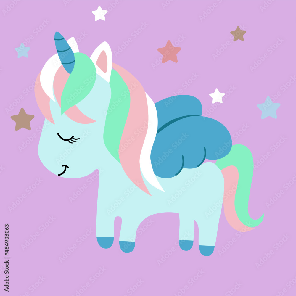 Naklejka premium Unicorn