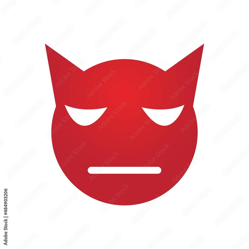 Devil horn Vector icon for emoji or emoticon logo chat and other