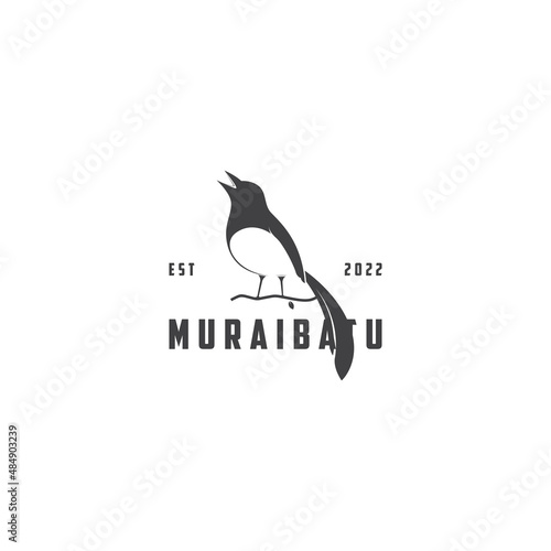 Canvas Print BIRD  chirping  LOGO  DESIGN  VECTOR  ILLUSTRATION  ICON  SYMBOL
