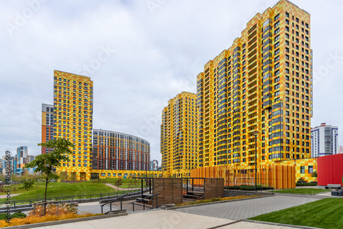 Yard, territory, residential complex in the city of St. Petersburg