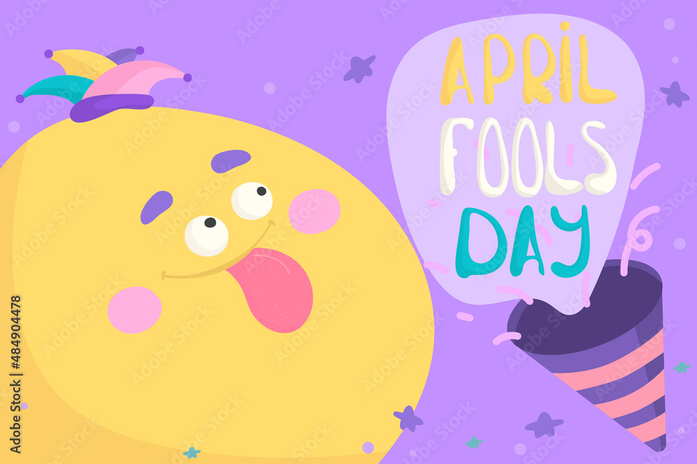 Hand drawn april fools' day illustration. Hand drawn buffoon april fools day Hand drawn april fools' day illustration. Hand drawn buffoon april fools day