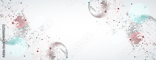Abstract technology sphere background. Global network consept.