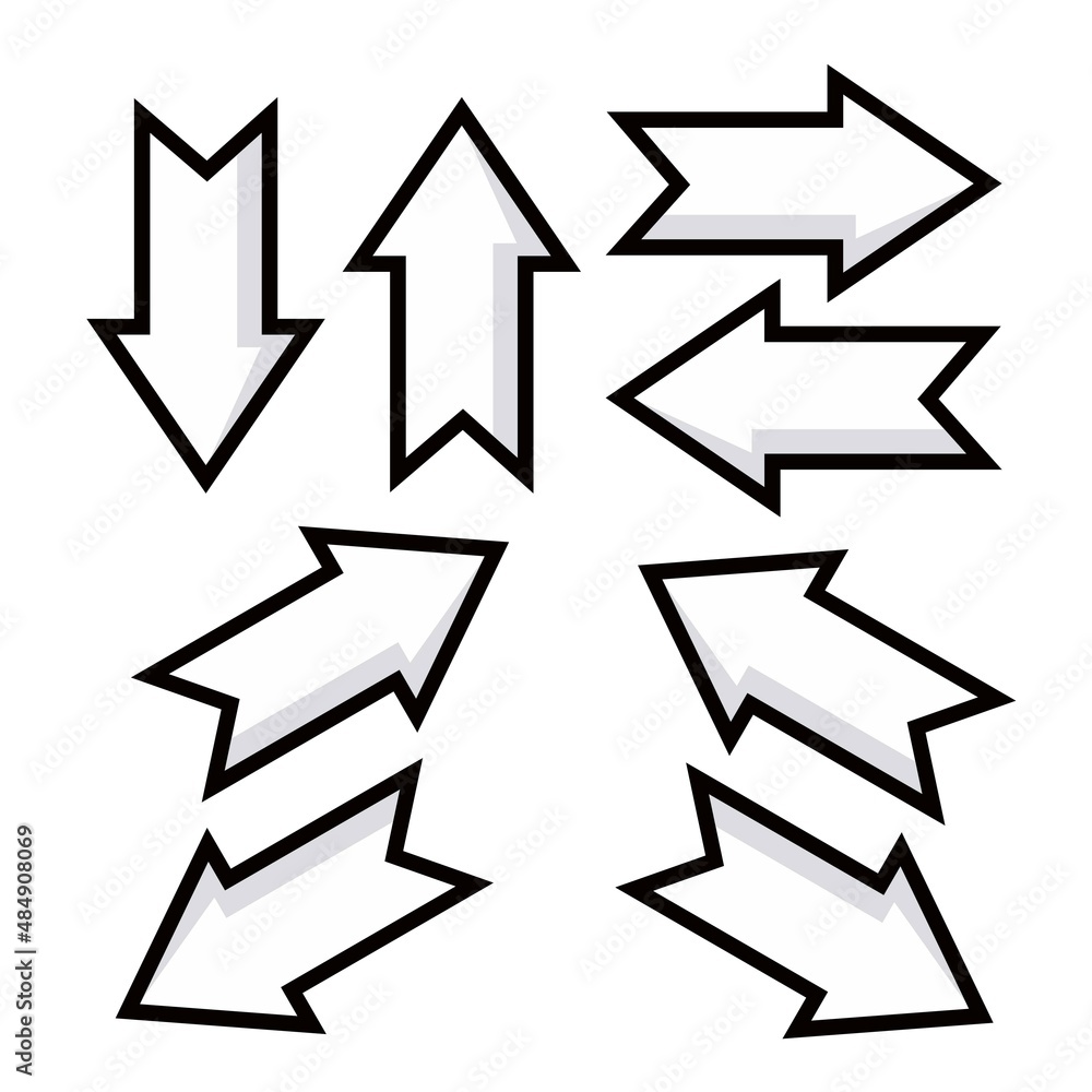 arrow direction collection set vector design arrow direction collection set vector design