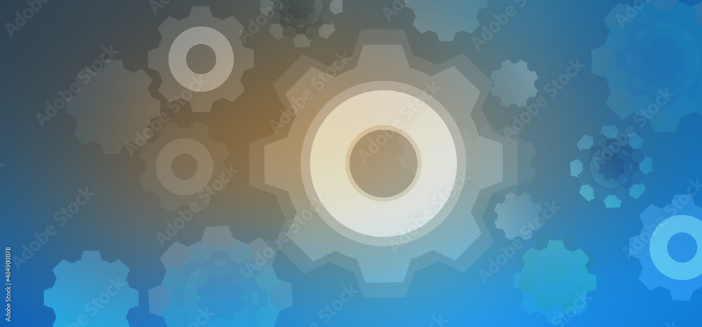 Abstract Technology hexagon cogs design background. Digital futuristic Abstract Technology hexagon cogs design background. Digital futuristic