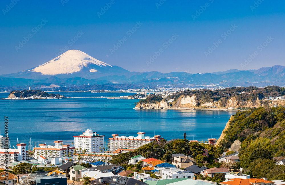 富士山と湘南海岸　冬景	