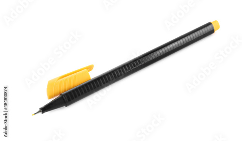 Bright color marker on white background. School stationery