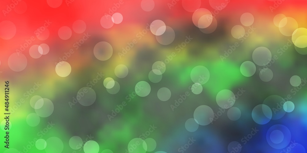 Fototapeta premium Dark Multicolor vector layout with circle shapes.