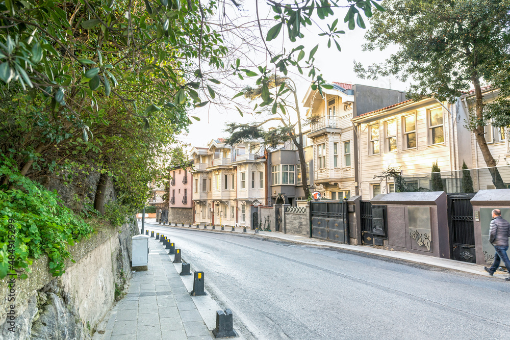 View of colorful buildings in Kuzguncuk. Kuzguncuk is a neighborhood in the Uskudar district in Istanbul, Turkey. View of colorful buildings in Kuzguncuk. Kuzguncuk is a neighborhood in the Uskudar district in Istanbul, Turkey.