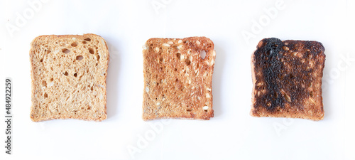 Toast bread slice isolated on a white background