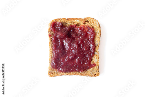 Toast bread slice isolated on a white background
