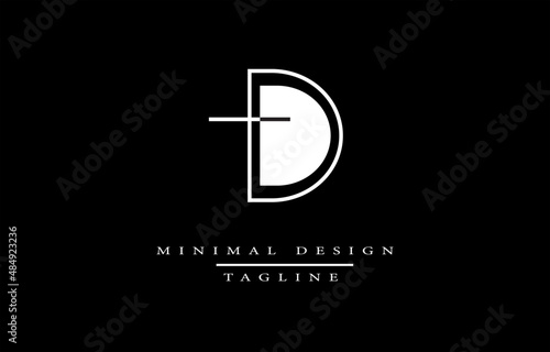 TD or DT MINIMALIST LOGO UNIQUE VECTOR ART ILLUSTRATION MINIMAL DESIGN