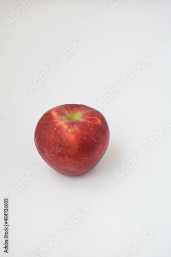Moscow, Russia, February 2022, red apple on a white background