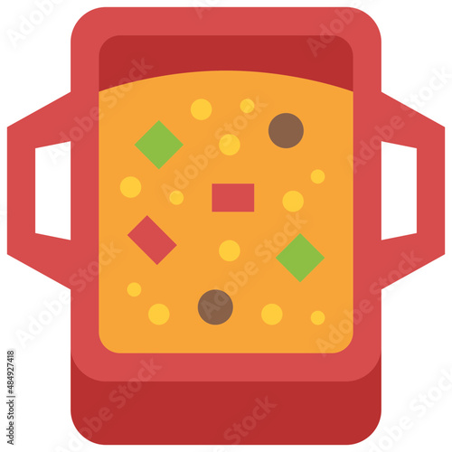 casserole flat icon