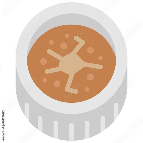 creme brulee flat icon