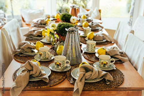 table set for a party