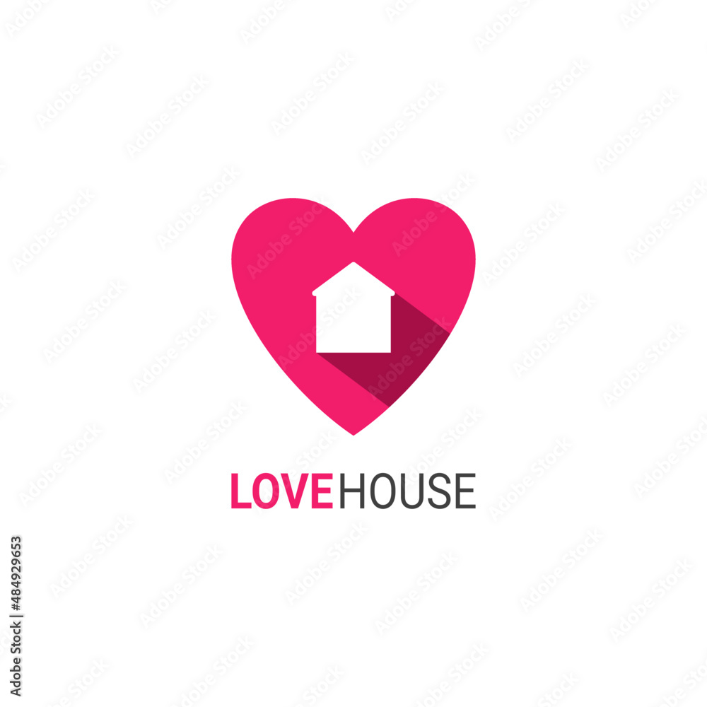 love house logo icon vector
