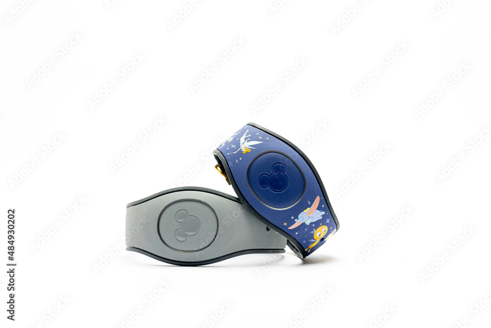 Fort Myers, FL USA – Feb 3, 2022: Disney's MagicBand Used to enter the  parks, unlock your Disney Resort hotel room and buy food and merchandise.  Stock Photo