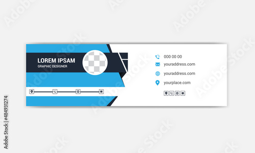 Email signature template design. Corporate email signature banner.