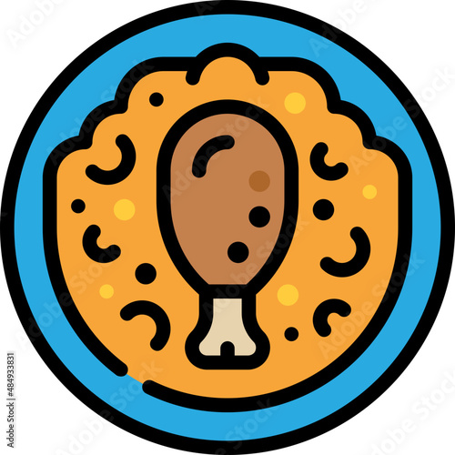 biryani filled outline icon