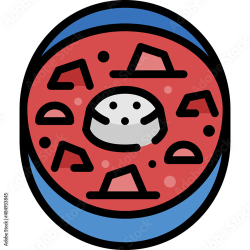 borscht filled outline icon