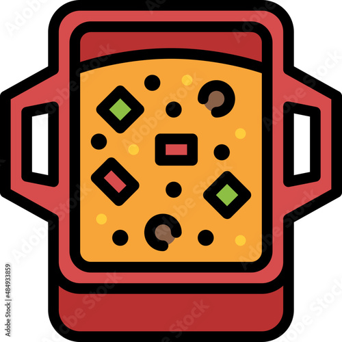 casserole filled outline icon