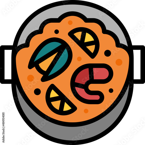 paella filled outline icon