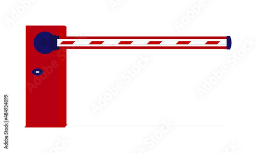 Barrier on a white background