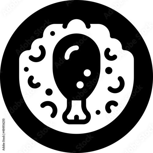 biryani solid line icon