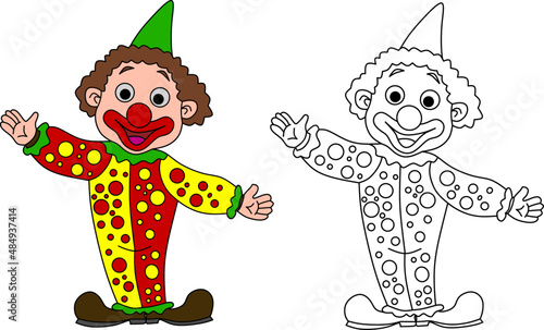 vector image of a funny clown.