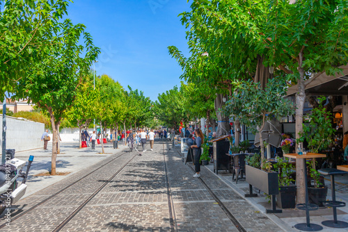 Fototapeta Naklejka Na Ścianę i Meble -  View of Makrigianni street