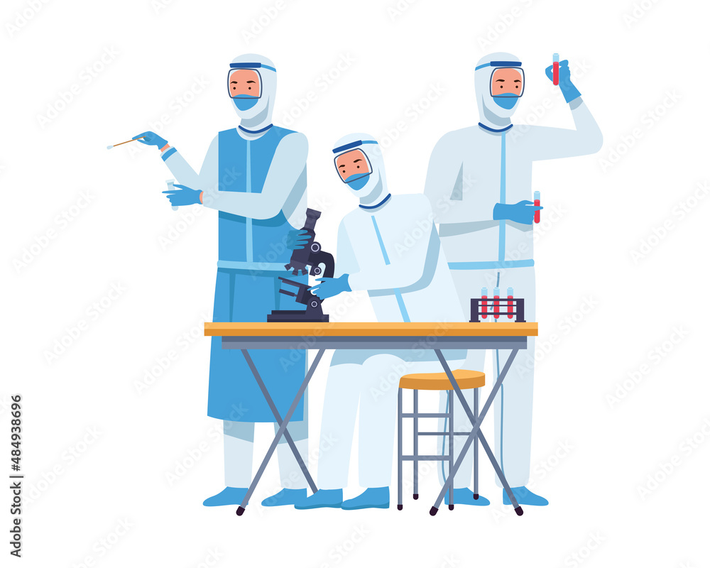 workers in laboratory