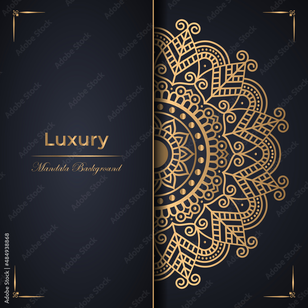 luxury ornamental floral mandala design background in gold color luxury ornamental floral mandala design background in gold color
