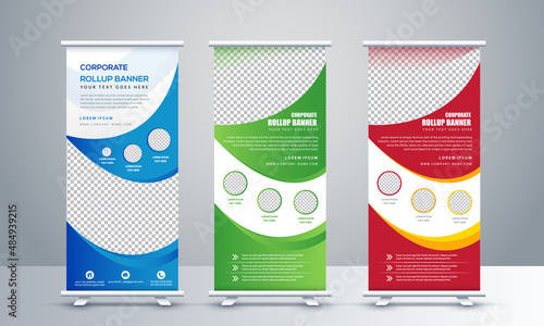  Abstract roll up display standee banner