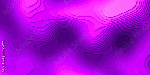 Abstract background with lines. Dark violet paper waves abstract banner design. Elegant wavy vector background. Abstract light purple realistic papercut decoration textured with wavy layers. 
