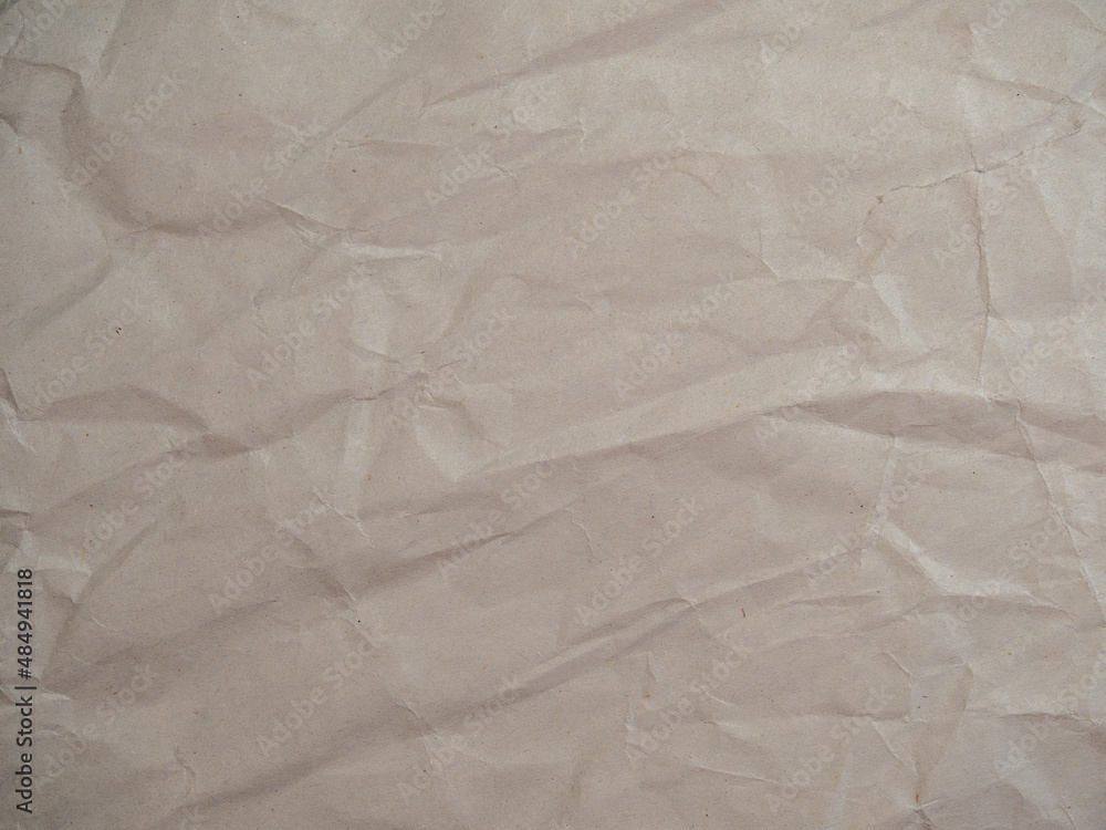 Obraz premium Crumpled wrinkled wrapping paper with abstract texture. Empty blank
