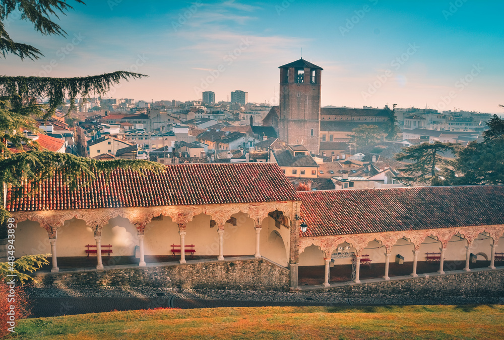 Obraz premium Historic center of the city of Udine, December, Italy