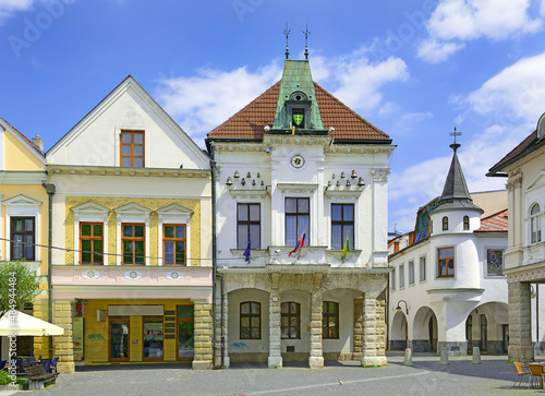 Bild auf Leinwand Zilina, Slovakia - Old Town Hall on Marianske namestie (Marienplatz) - main town square of Zilina