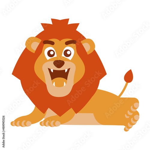clip art of lion with cartoon design