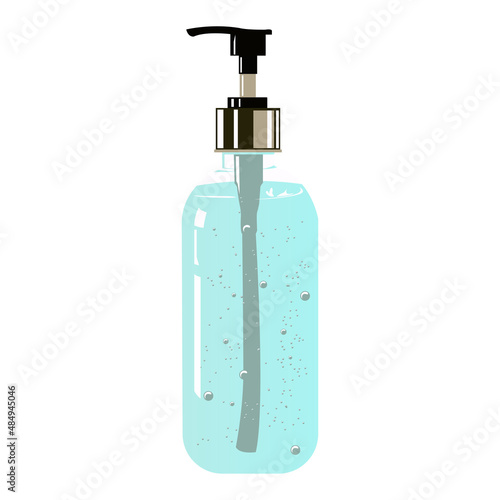 clip art of alcohol gel with cartoon design