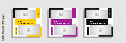 Fashion sale square social media post or banner template for new arrival promotion