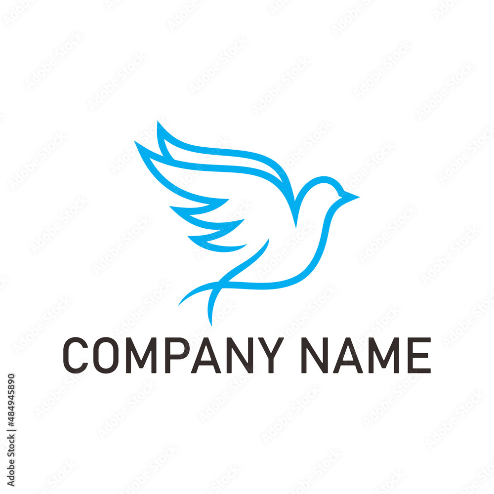 Obraz premium Dove logo design vector icon template