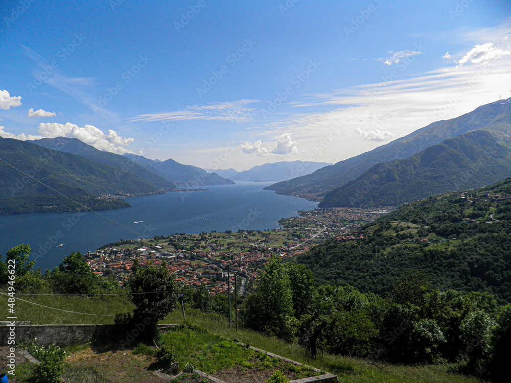 lake in the mountains, Comer See, Lake Como, Italy