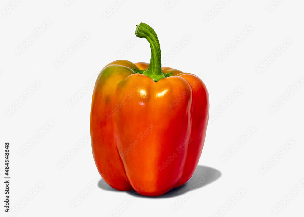 Fresh red pepper lies on the surface Fresh red pepper lies on the surface