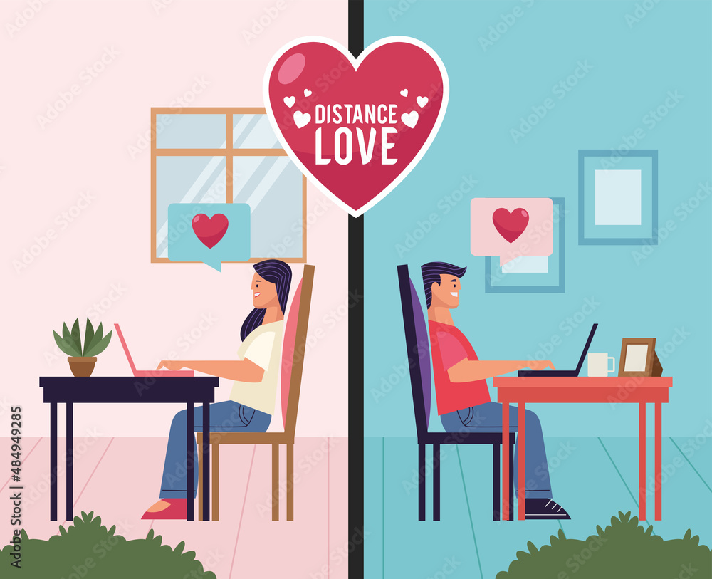 distance love lettering with lovers distance love lettering with lovers