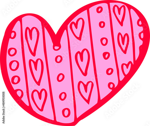 heart contour hand drawing with a brush background. Love pattern, postcard, heart abstract background. vector of hearts with Valentine's Day 14 February. Background for invitations and scrapbookin photo