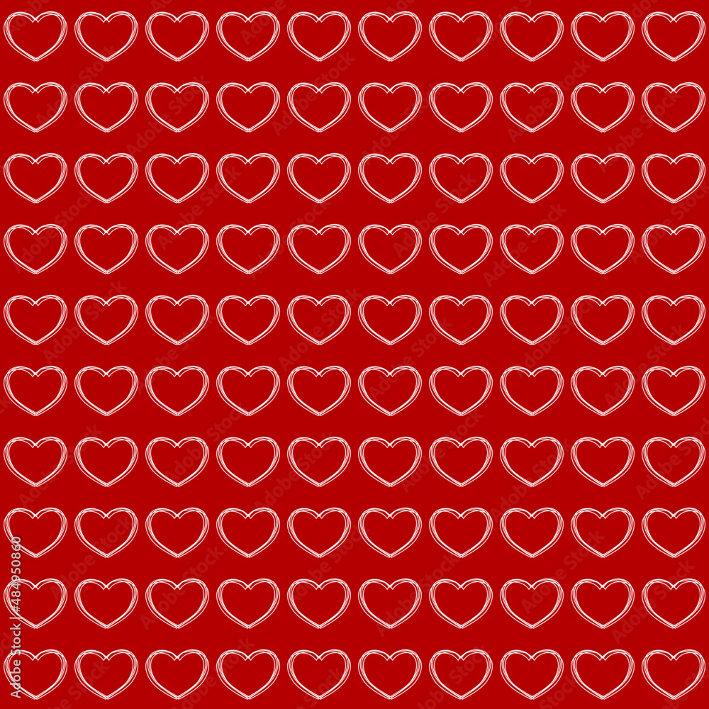 Vector seamless love symbol pattern, with stylish hearts Vector seamless love symbol pattern, with stylish hearts