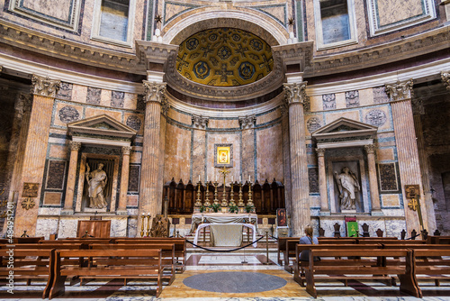 Wall Mural Pantheon, temple of all gods. Interior, main altar. Rome, Italy