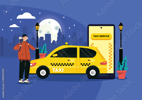 tourist and taxi online